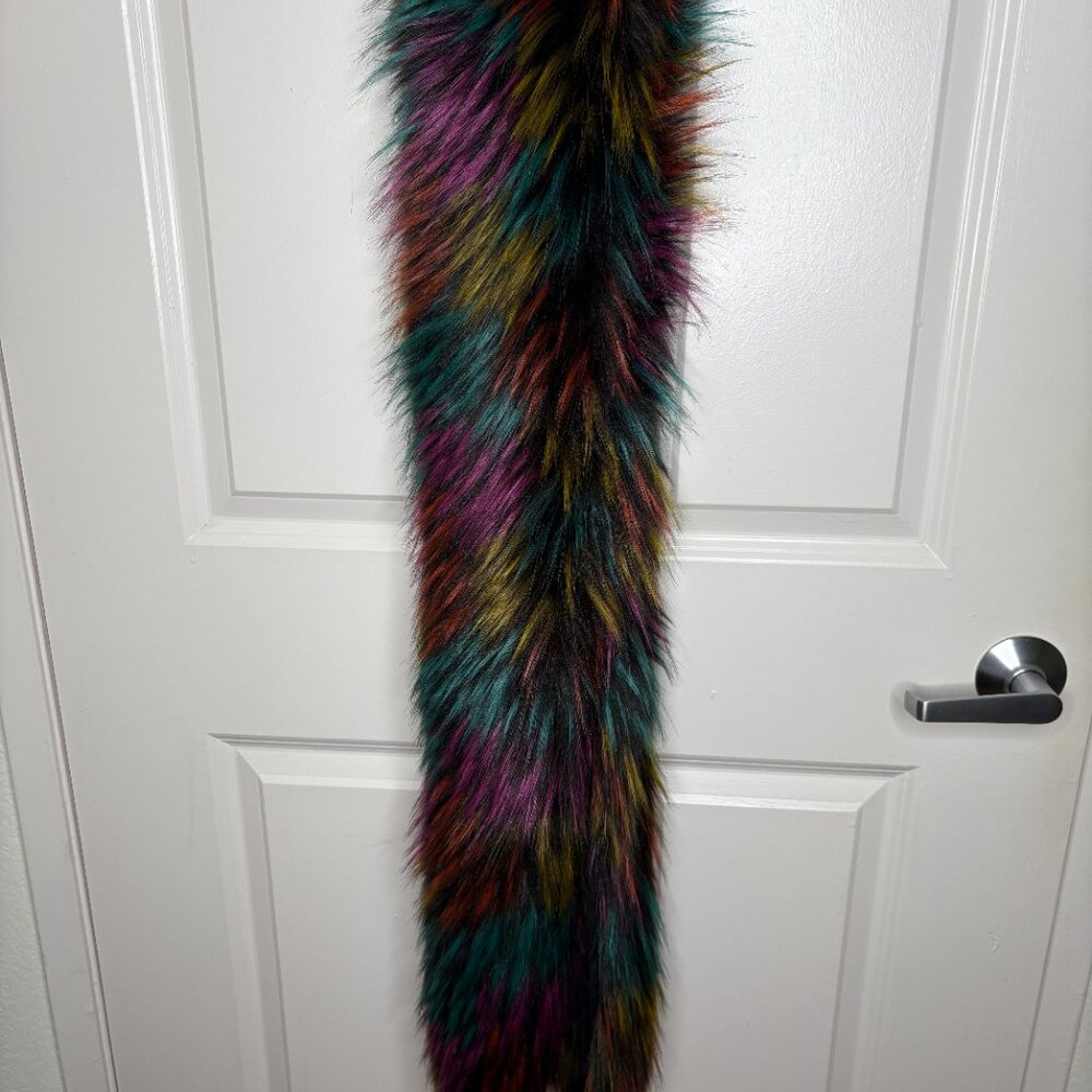 Multicolored Fur Stole - Picture 3 of 4